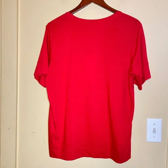 ESCADA Red Tee with Gold Lettering - Picture 2 of 7